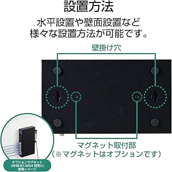 Amazon | エレコム スイッチングハブ 5ポート ノンインテリジェント