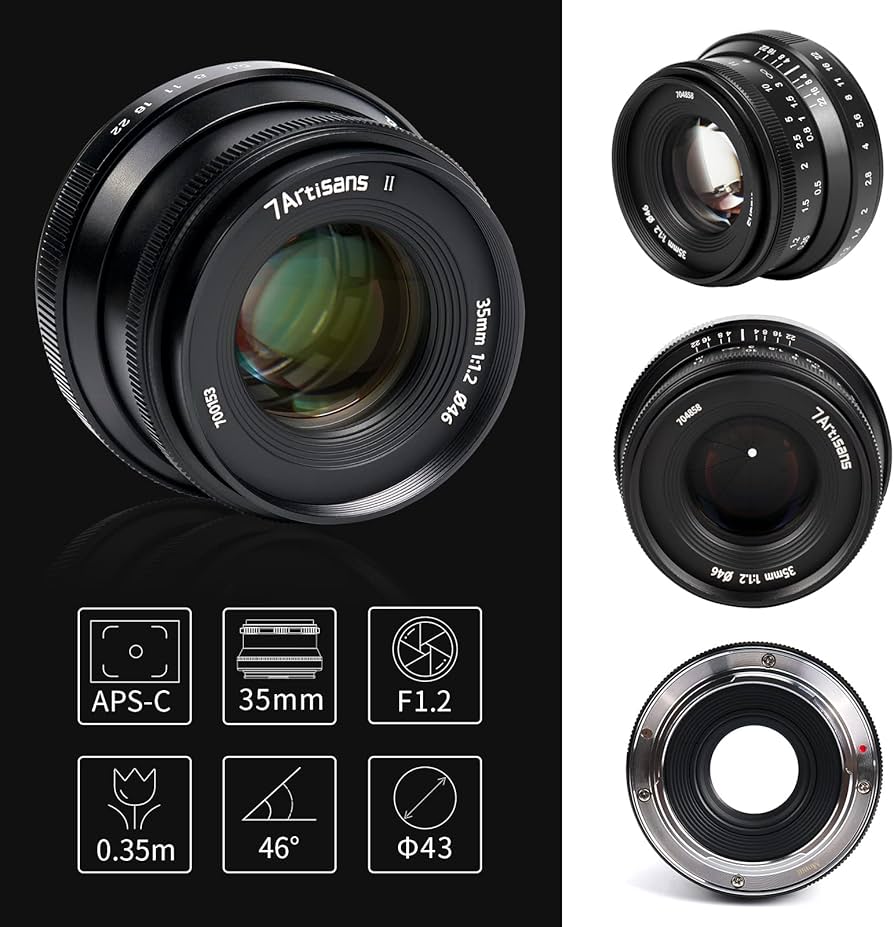 Amazon.com : 7artisans 35mm f1.2 Mark II APS-C Larger Aperture