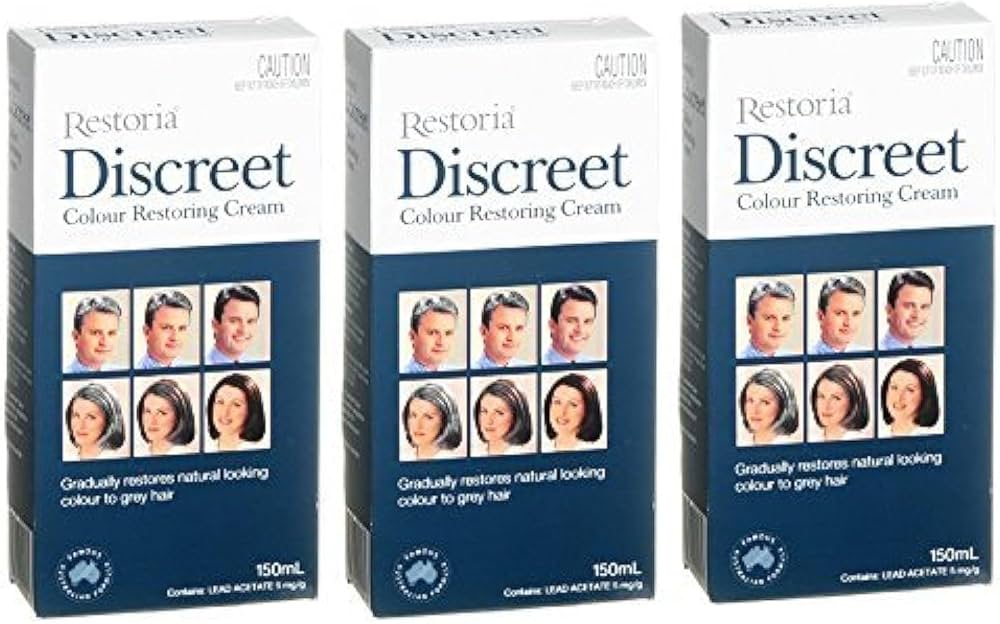 3 BOXES of Restoria Discreet Colour Restoring Cream 150ml by