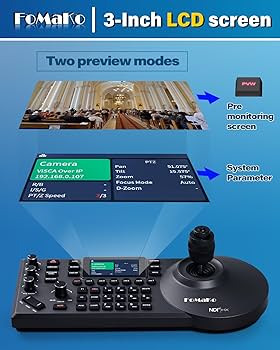 Amazon.co.jp: FoMaKo PTZ コントローラー PoE対応 3インチのLCD