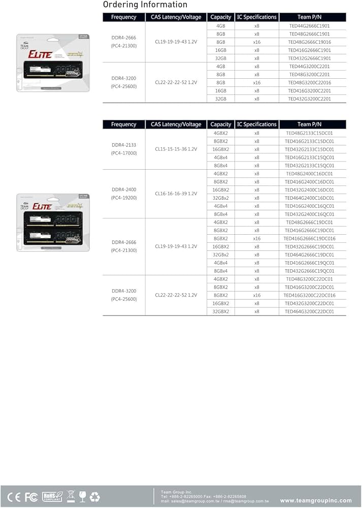 Amazon.co.jp: TEAMGROUP Elite DDR4 32GB キット (2 x 16GB) 3,200MHz