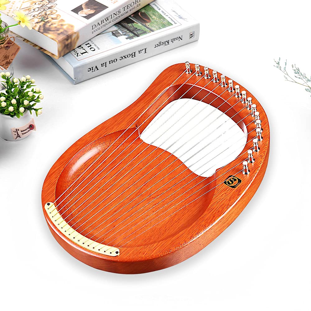 Amazon | Walter.t 16弦木製ライアーハープ金属弦マホガニー木製弦楽器