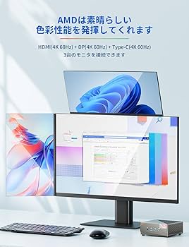 Amazon.co.jp: SkyBarium ミニPC Ryzen 7 5825U [2つLANポート] 16GB