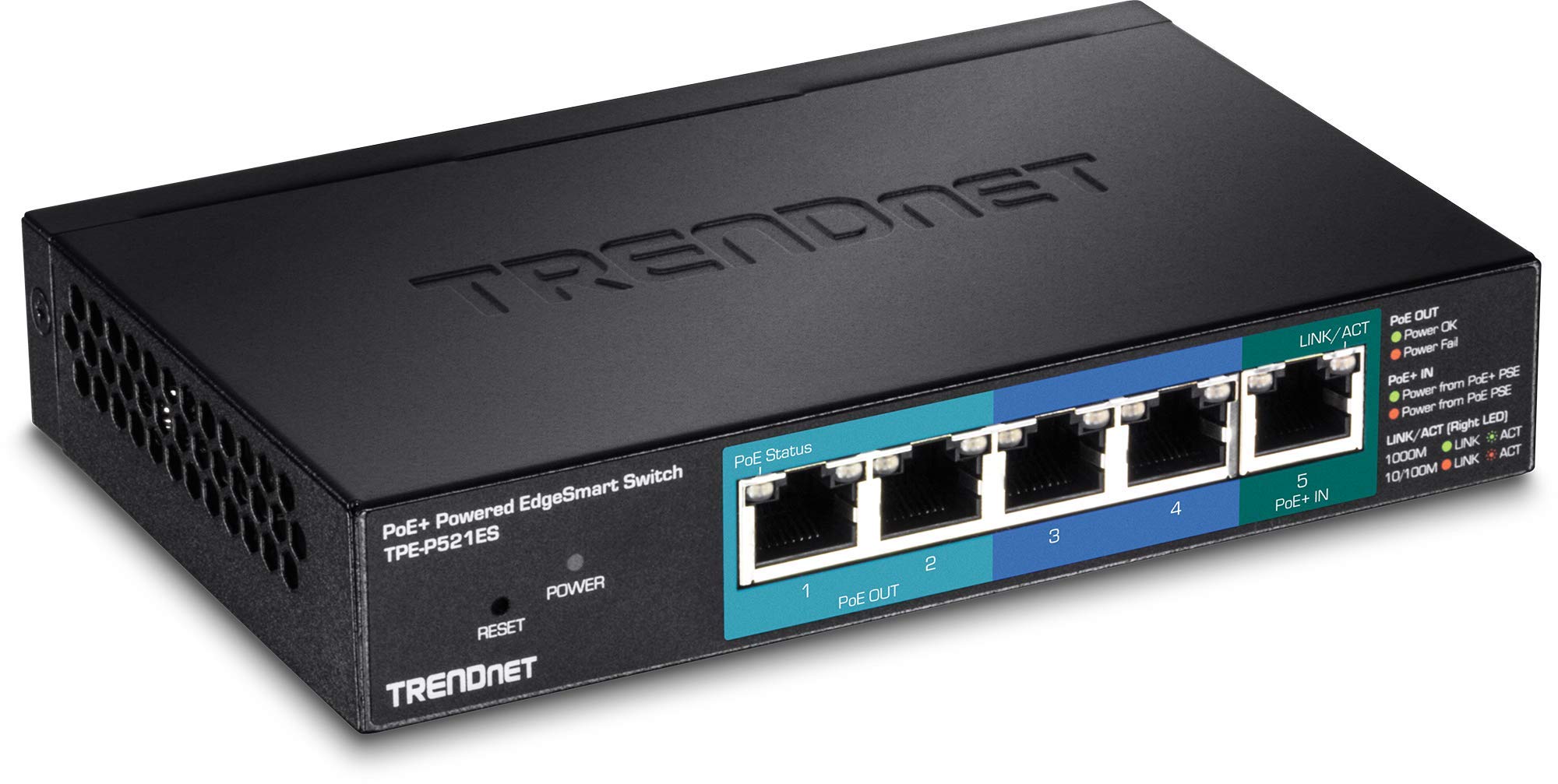 Amazon.com: TRENDnet 5-Port Gigabit PoE+ Powered EdgeSmart Switch