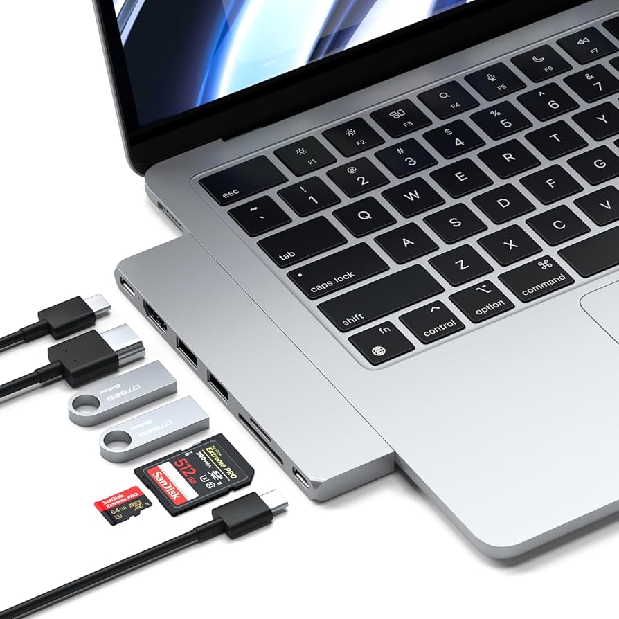 Amazon.com: Satechi 7 in 1 USB C Hub Multiport Adapter Pro Slim