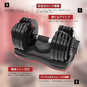 Amazon | ATIVAFIT 可変式ダンベル 5kg-30kg 2点セット 12段階調節