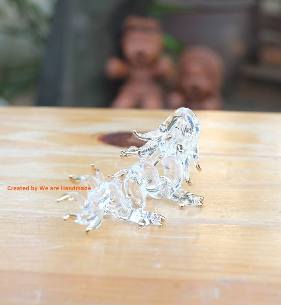 Amazon.co.jp: ハンドメイドの手吹きガラス幸運なドラゴン ガラス細工