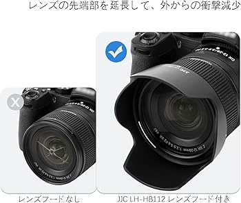 Amazon | JJC HB-112 レンズフード 可逆式 Nikon NIKKOR Z DX 12-28mm
