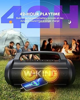 Amazon.com: W-KING 120W Peak 70W Speakers Bluetooth Wireless, IPX6