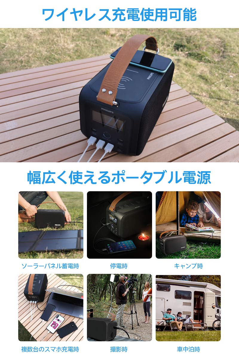 Amazon.co.jp: Philips フィリップス ポータブル電源 大容量 128000mAh