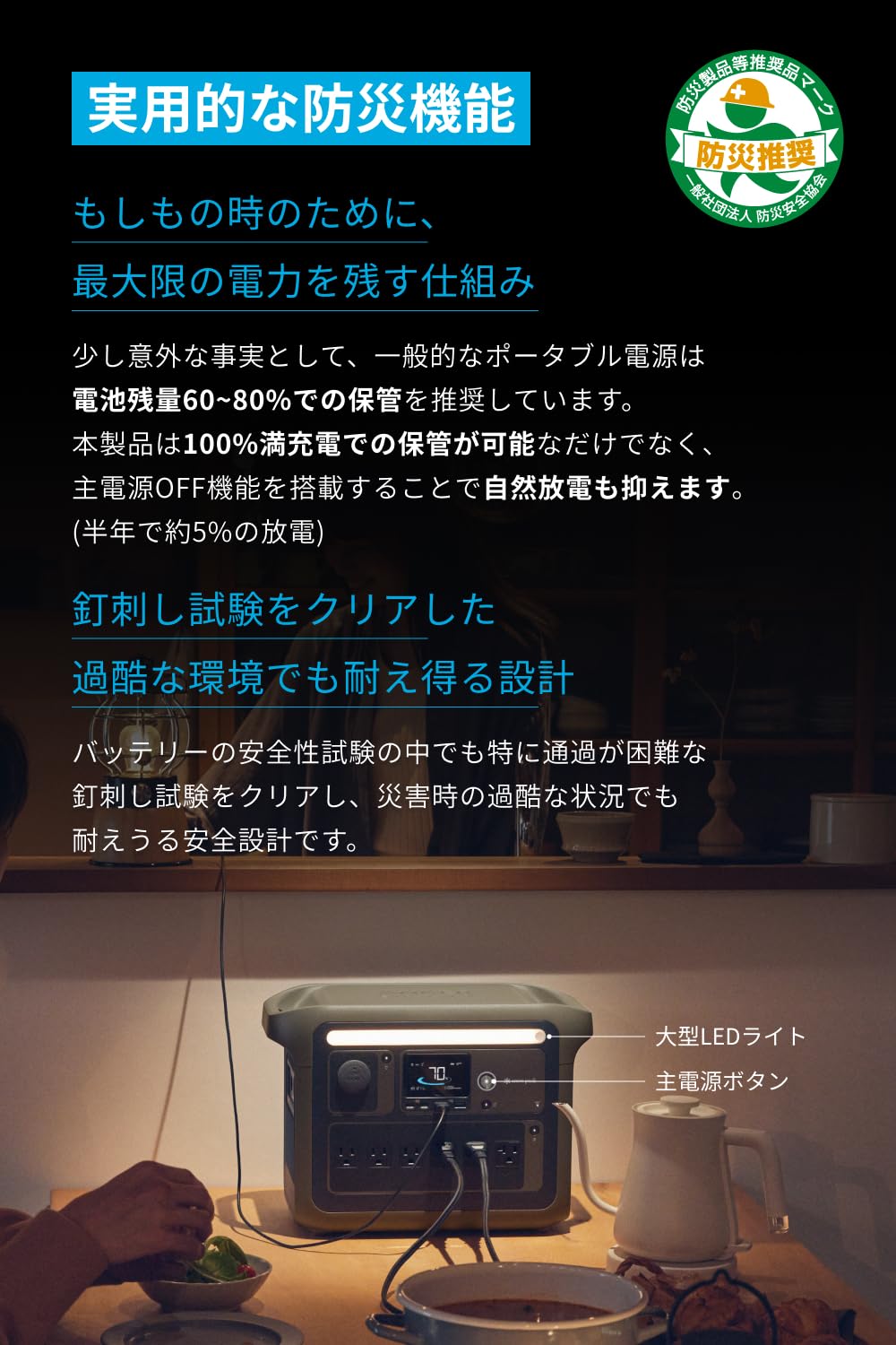 Amazon.co.jp: Portable Power Station 1000 ポータブル電源 1056Wh