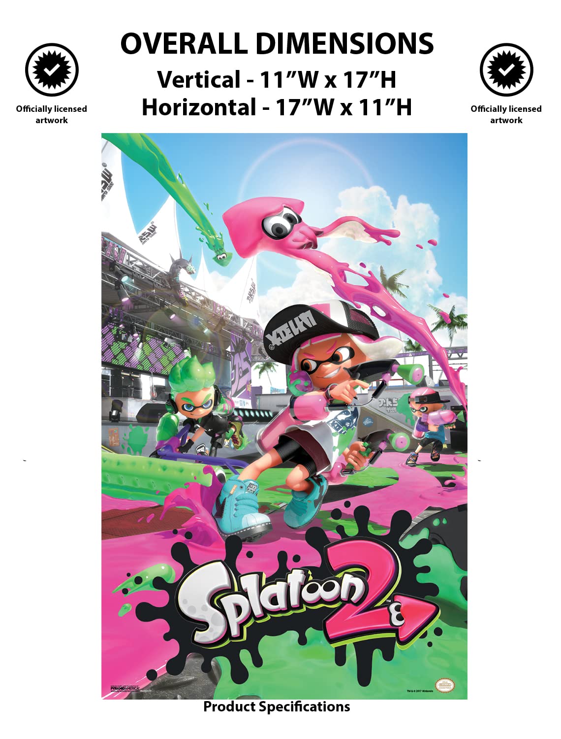 Amazon.co.jp: ピラミッドアメリカスプラトゥーン2 11x17 ポスター