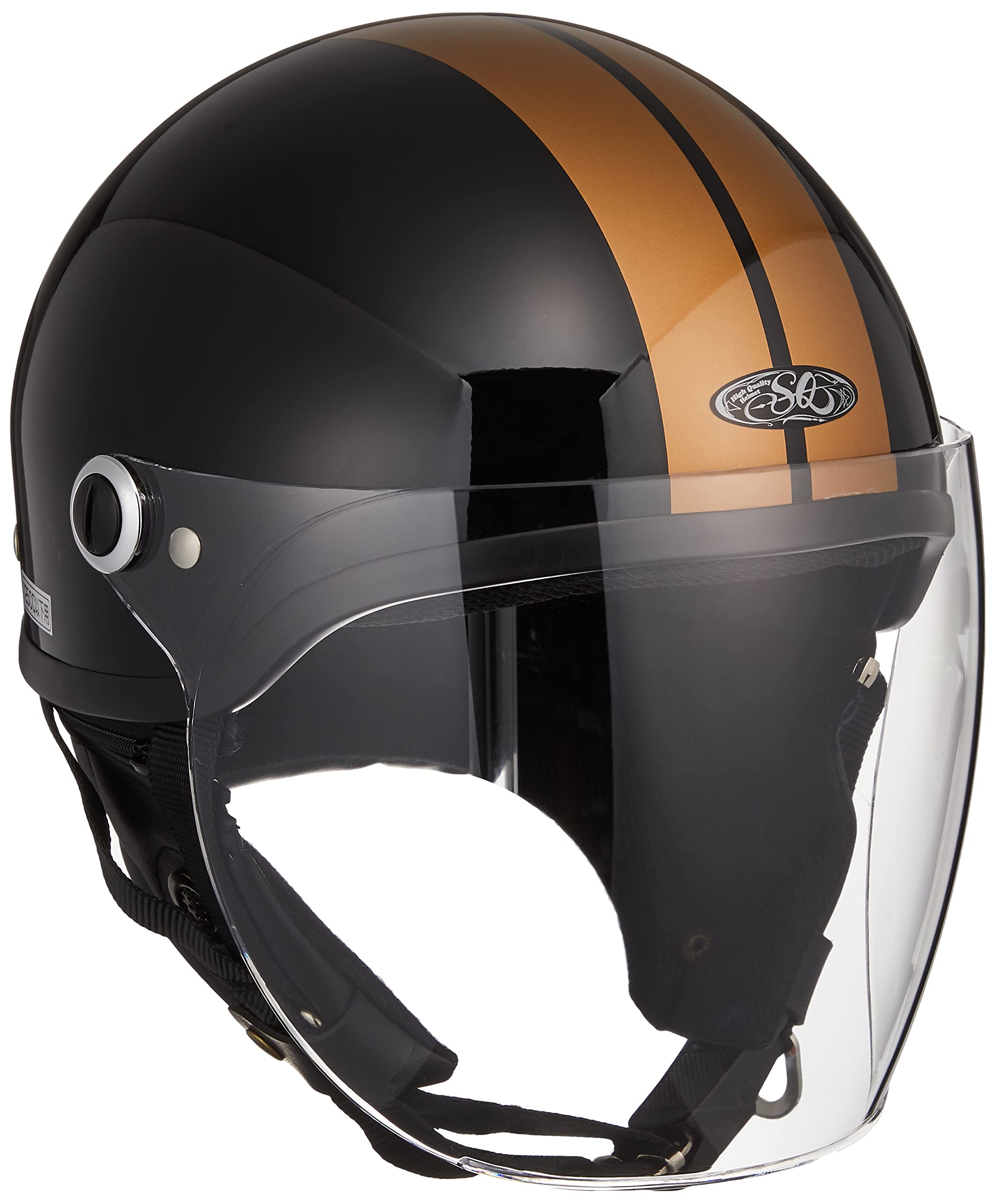 Amazon | TNK工業 スピードピット SQ-32 ヘルメット ブラック/ゴールド