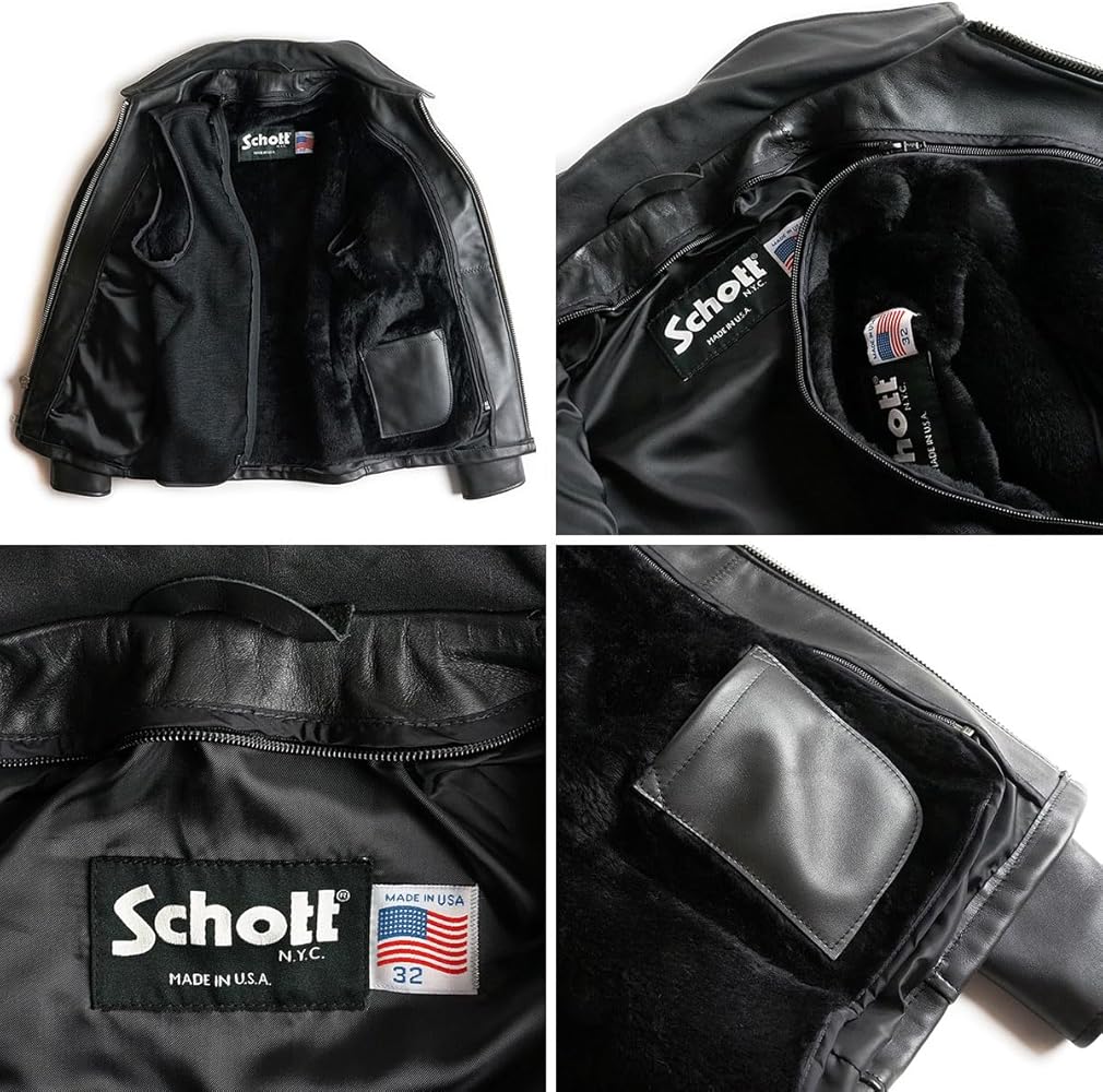 Amazon.co.jp: [ショット] SCHOTT 643 襟付きシングルライダース