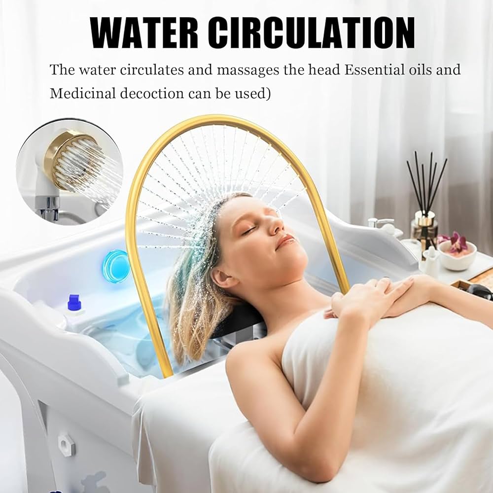 Amazon.co.jp: ヘッドスパ機器 水循環シャンプー台、60L水タンク付き