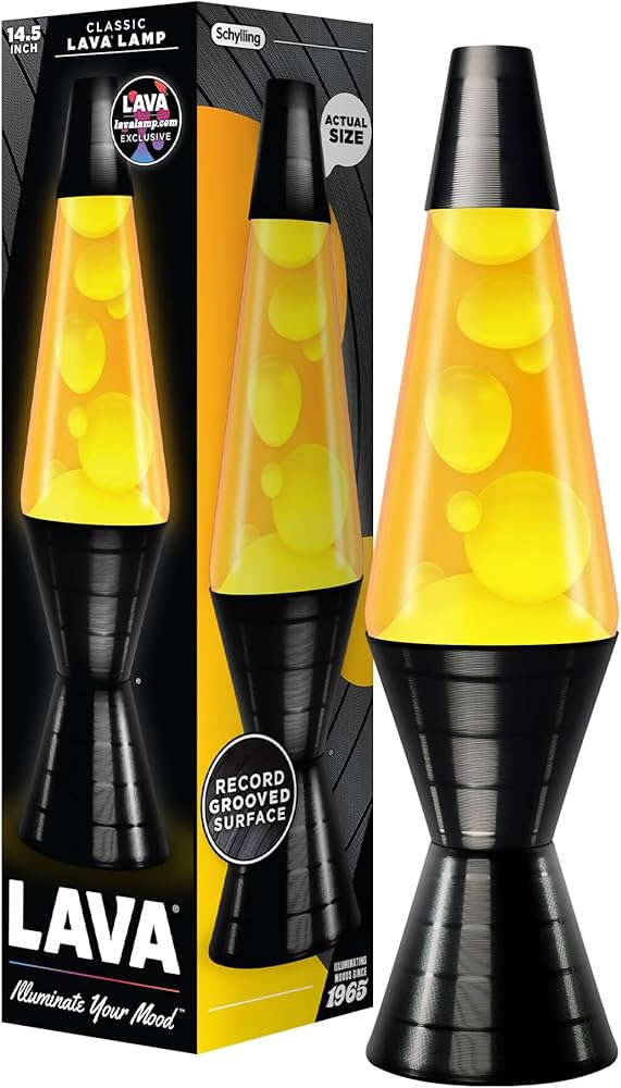 Lava® Lamp - 14.5'' Vinyl Record Grooved Base - The Original