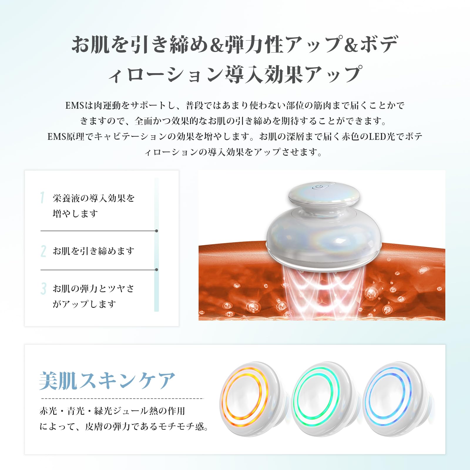Amazon.co.jp: FIIL美顔器 ボディ美容器 新型登場 超音波 RF 腹筋 EMS