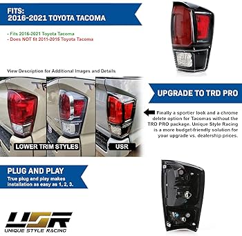 Amazon | USR DEPO 16-21 タコマテールライト - 2020+ TRD プロ