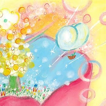 Amazon.co.jp: 絵画 花 笑顔 希望 幸せアート 「咲いた」額入り・M