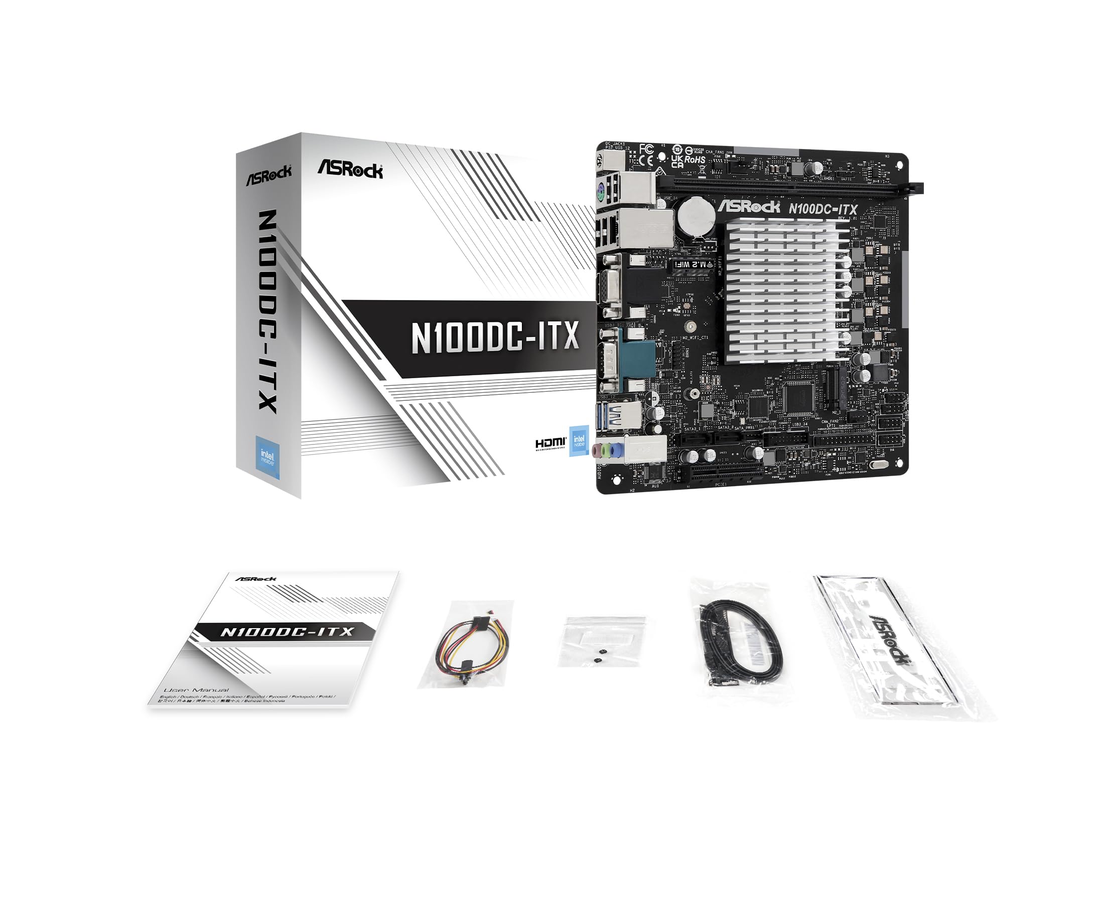 Amazon | ASRock オンボードCPU ファンレス マザーボード N100DC-ITX