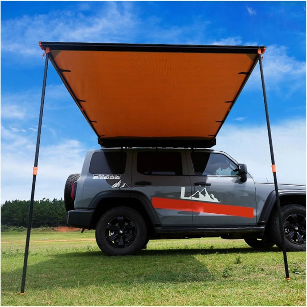 Amazon.co.jp: カーサイドタープ サイドオーニング UV50+ 、引き出し式