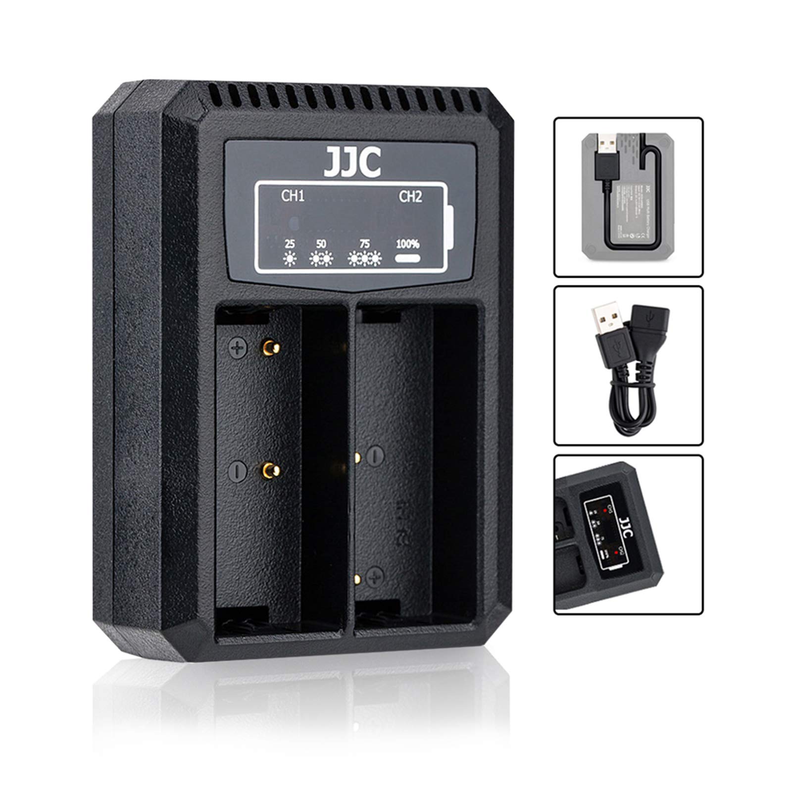 Amazon.com : JJC Dual USB Charger for Olympus BLH-1 Battery