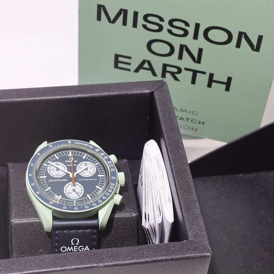 Amazon.co.jp: OMEGA × SWATCH earth ラッピング付き 正規品 オメガ