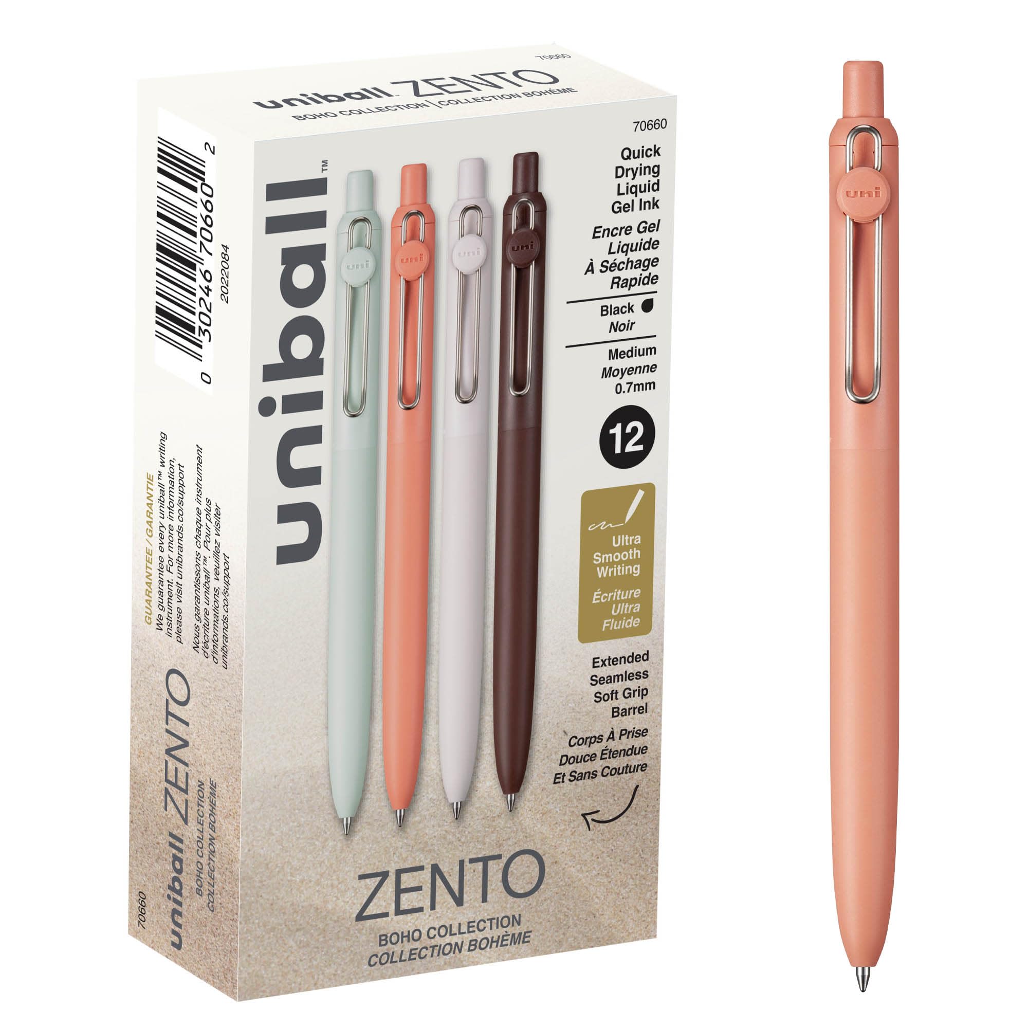 Amazon | uniball Zento リキッドゲルインク格納式ペン 中字 (0.7mm