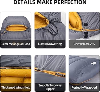 Amazon.co.jp: QEZER ダウン寝袋 大人用 620フィルパワーダウン寝袋