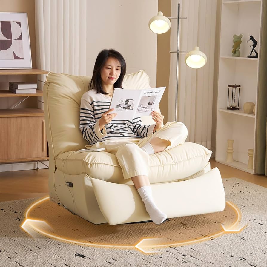 Amazon｜Simpolu 電動リクライニングチェアー 一人掛け 肘掛けなし