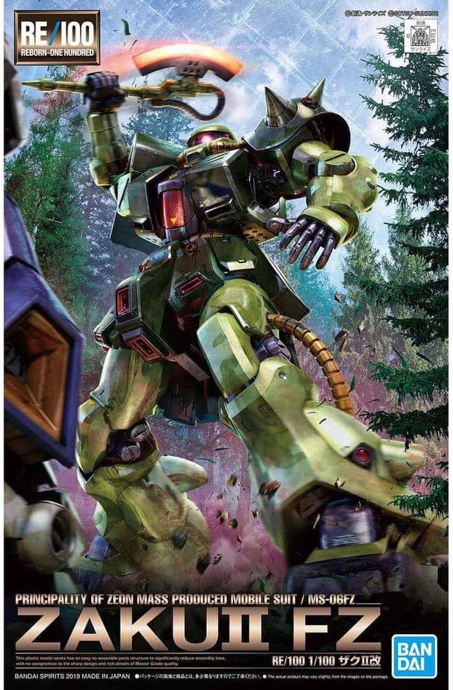 Amazon.com: Bandai Hobby RE/100#13 Zaku II FZ Gundam 0080