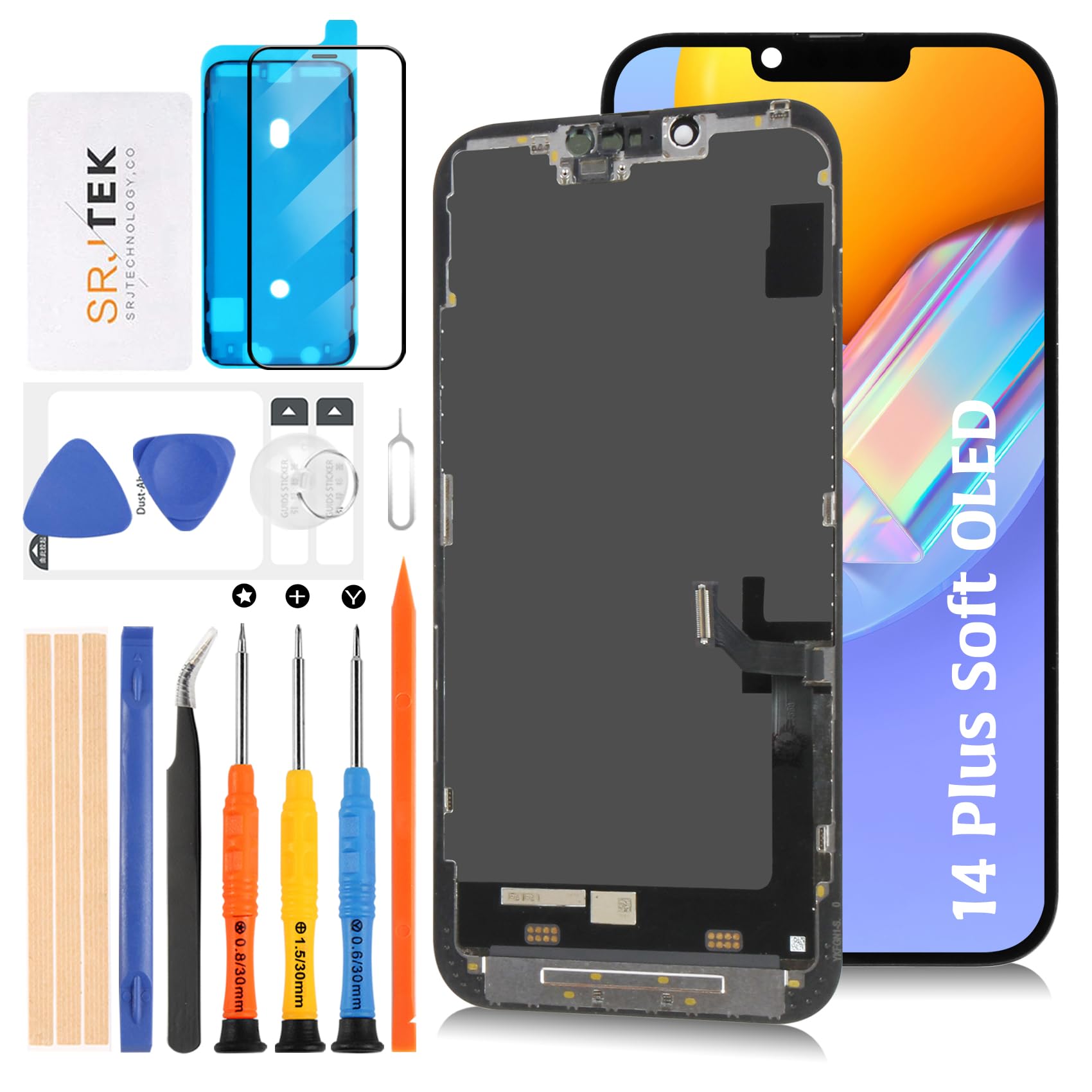 Amazon.co.jp: SRJTEK For iphone 14 plus 【Soft OLED】液晶パネル