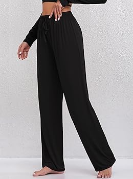 Amazon.com: FEQO 2 Pack Women's Lounge Pants Wide Leg Yoga Pants