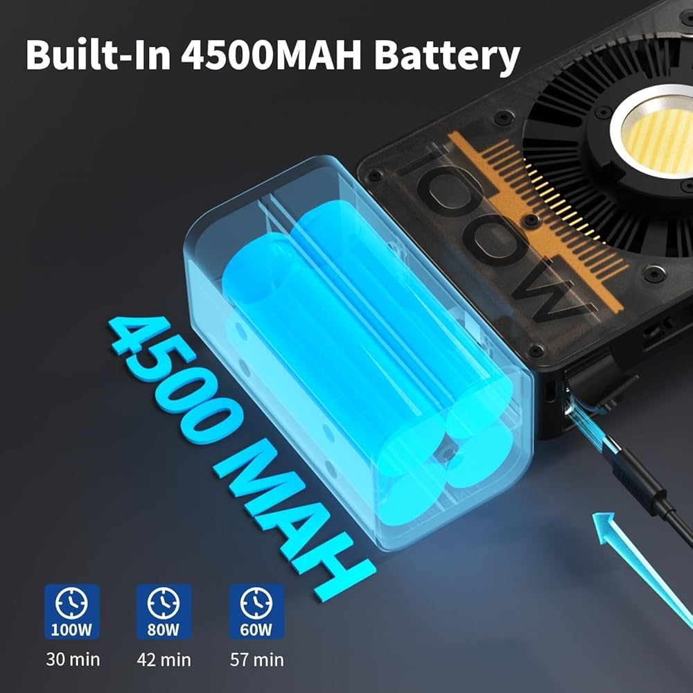 Amazon | ZHIYUN CINEPEER CX100 100W LEDビデオライト 内蔵4500mAh