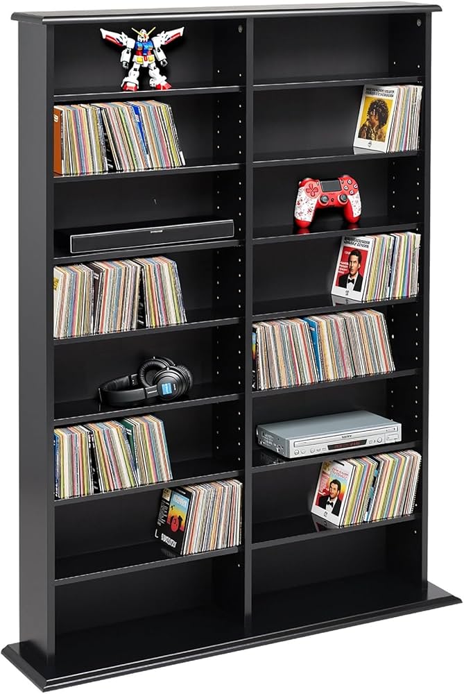 Amazon.com: Prepac 2 Column Display Cabinet Media Storage, Double