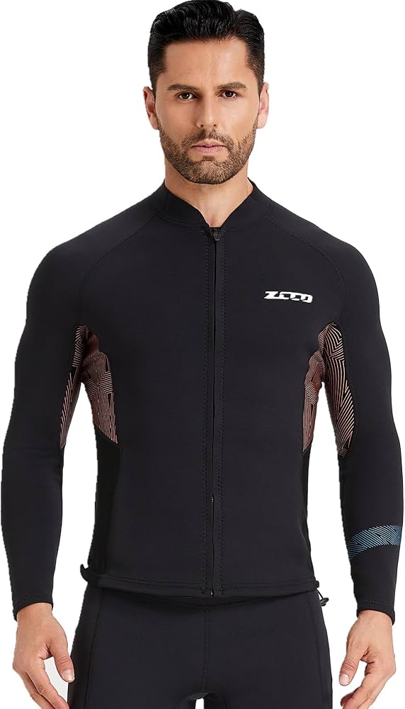 Amazon | 男性と女性用のネオプレンウェットスーツトップ、フロント