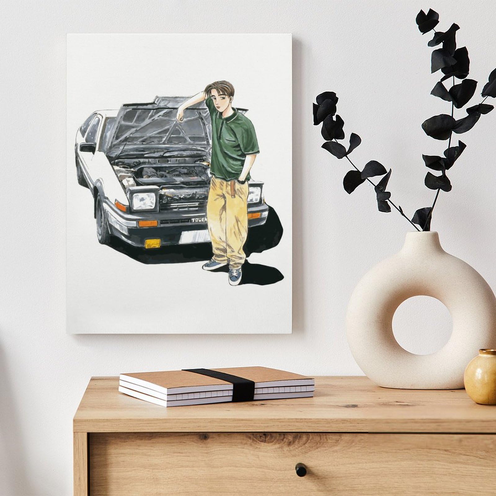 Amazon.co.jp: ZHZEQIFEI アートパネル 頭文字D イニシャルD 藤原拓海