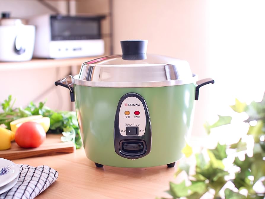 Amazon | 【TATUNG 公式販売店】大同電鍋 6合 外鍋ステンレス製ー緑ー