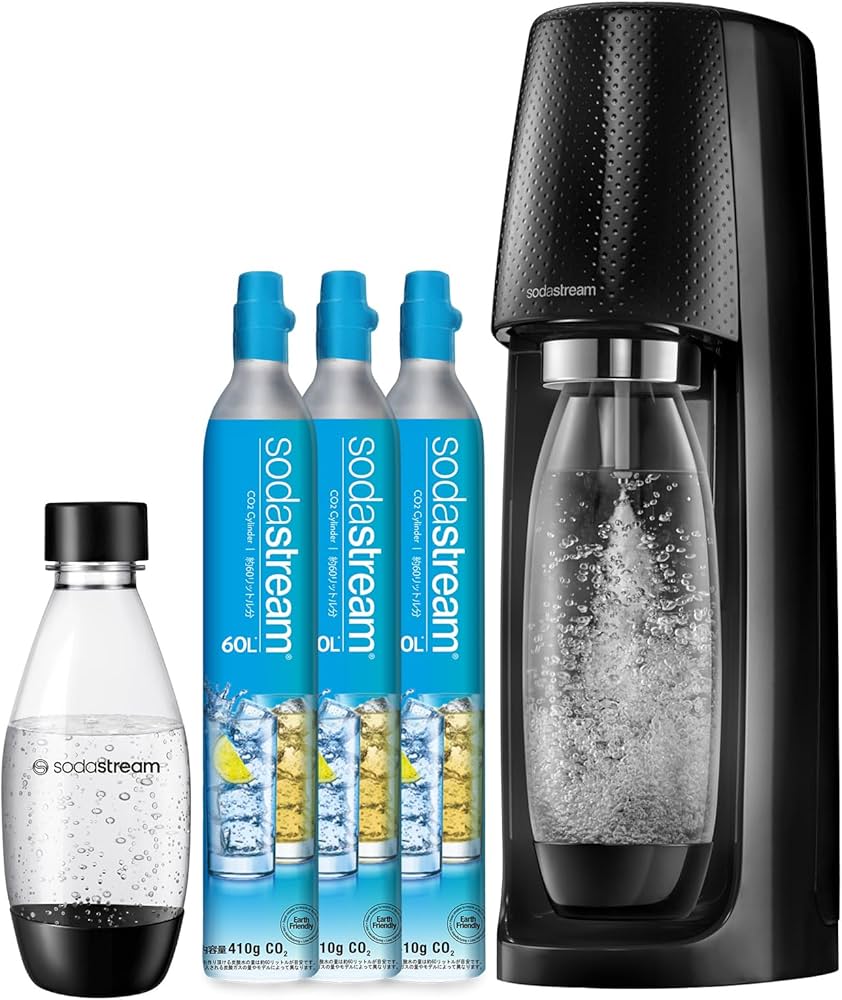 sodastreamSPIRIT ブラック 炭酸水メーカー CO2ボンベ2本付き Amazon