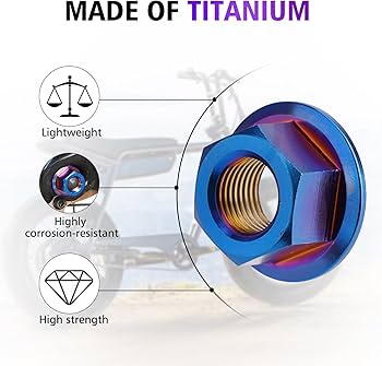 Amazon.com: YIBEICO 2PCS Titanium Front Axle Nuts for Super 73 Z1