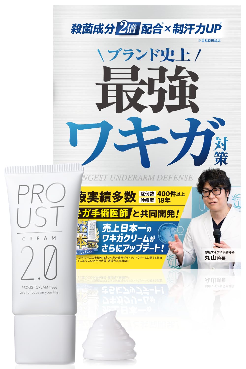Amazon.co.jp: プルーストクリーム2【公式】ワキガ担当医共同開発