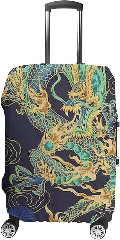 Amazon.co.jp: 龍 ドラゴン柄 スーツケースカバー キャリーケース
