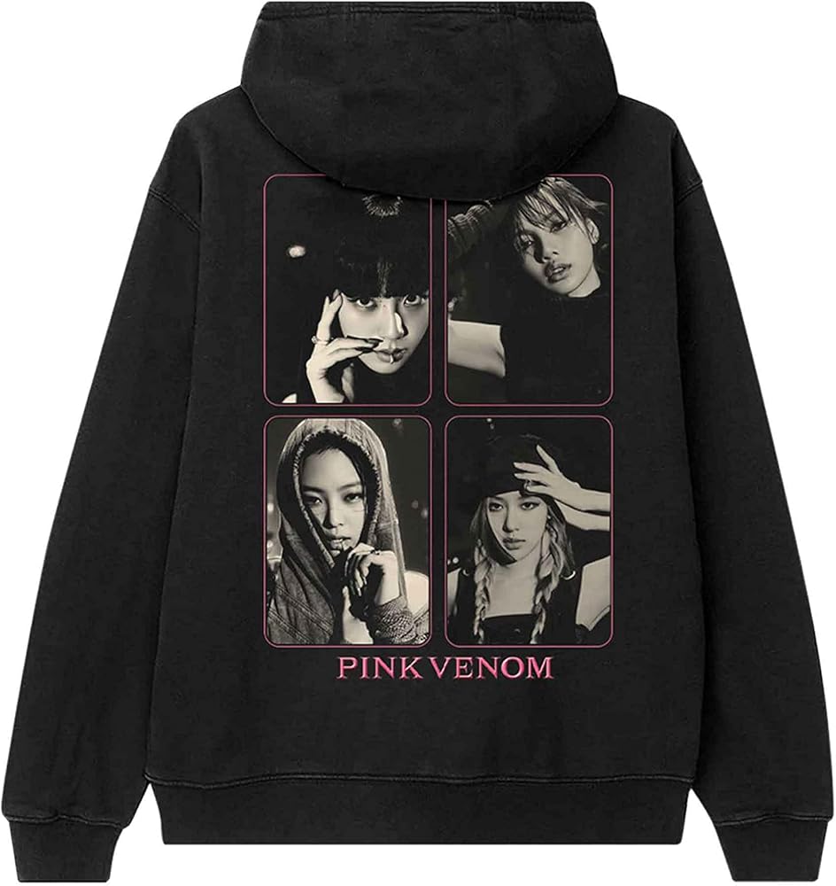 Amazon | [BLACKPINK] パーカー ピンク Venom Group Photo 新しい 公式