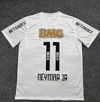 Amazon | レトロ 12-13 サントス 11番 ネイマール 半袖Tシャツ 記念版