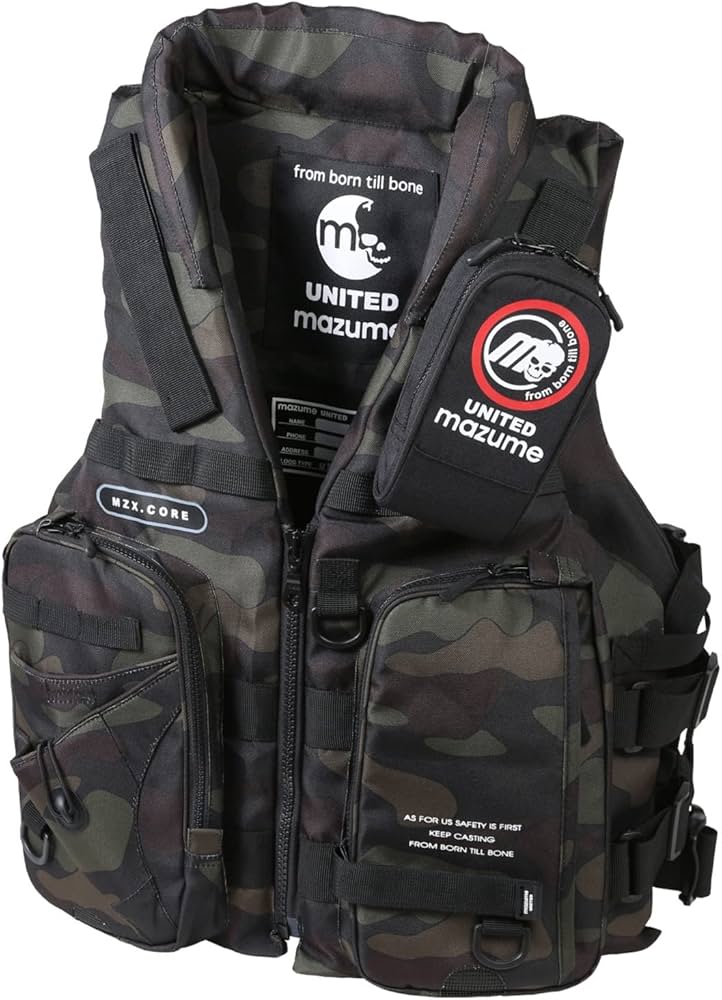 Amazon | mazume MZX コア ライフジャケット MZXLJ-090-01 カモ フリー