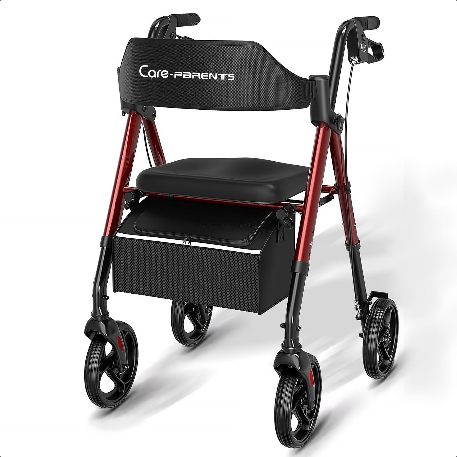 Amazon | Care-Parents 歩行器 高齢者用 シルバーカー 四輪 1台3役