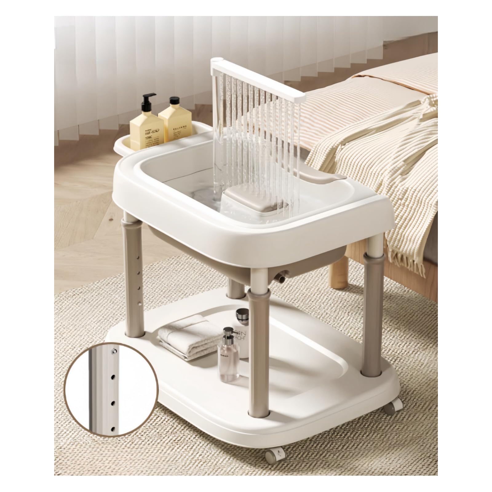 Amazon.co.jp: TVT シャンプー台 移動式 ドレン付き 洗髪器 洗髪槽【高