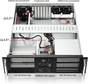 Amazon.co.jp: RackChoice 3u ラックマウントサーバーシャーシ EATX