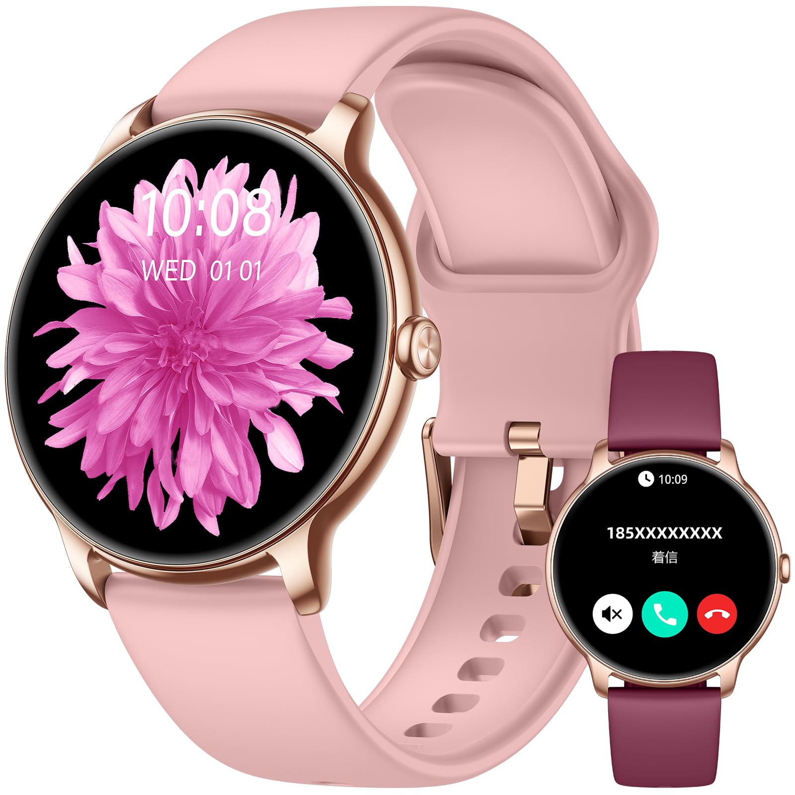 Amazon | Zolovip スマートウォッチ レディース 丸型 【1.32インチ