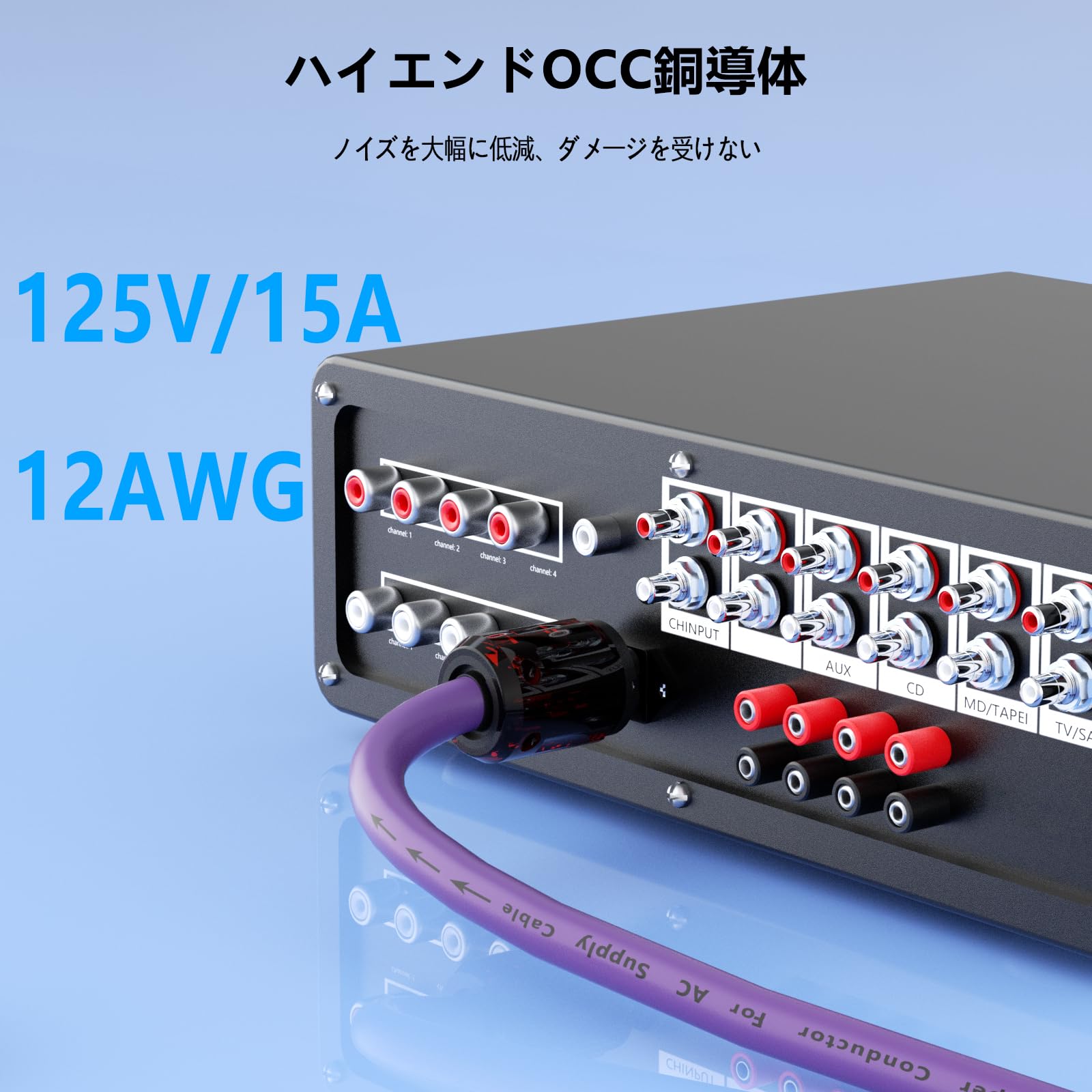 Amazon | Preffair メガネ電源ケーブルオーディオマニアHiFiオーディオ